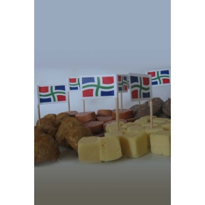 Partyprikkers prikker Groninger vlag