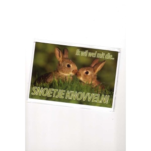 Wenskaart snoetje knovveln