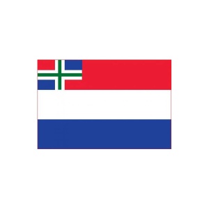 Vlag Nederland met inzet Groninger vlag