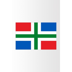 Sticker Groningse vlag 40x30 cm