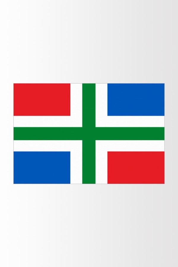 Sticker Groningse vlag 40x30 cm