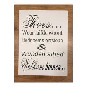 Groninger tekstbord: Thoes...