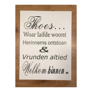 Groninger tekstbord: Thoes...