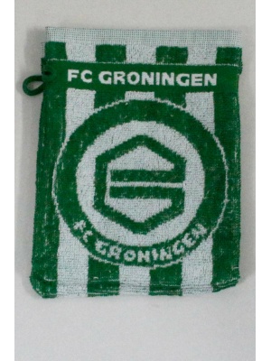 FC Groningen washandje gestreept logo