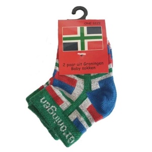 Babysokjes met Groninger vlag
