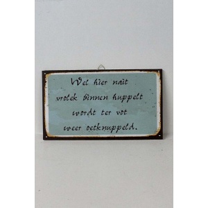 Tekstbord Groningen binnen huppelt
