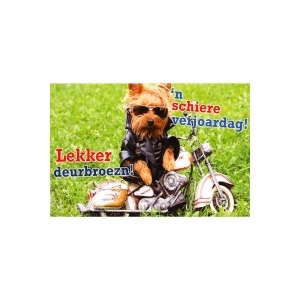 Wenskaart Lekker deurbroezn!