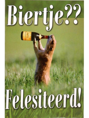 Wenskaart Biertje?? Felesiteerd!