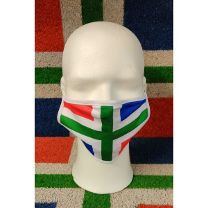 Mondkapje Groninger vlag met witte boord