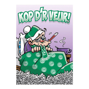 Wenskaart kop d'r veur