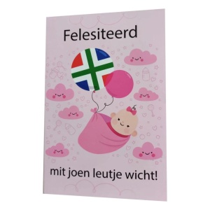 Geboortjekaart gefeliciteerd met joen leutje wicht