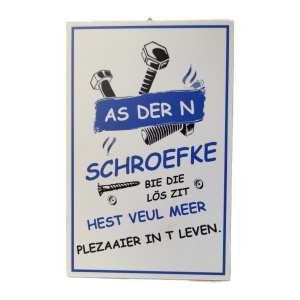 Tekstbord schroefke