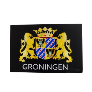 Sticker zwart Groningen met provinciewapen