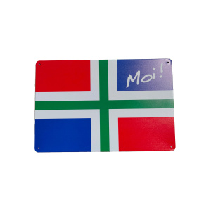 Garagebord Groninger vlag met Moi