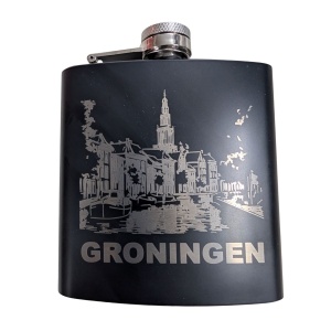 Heupfles zwart Groningen