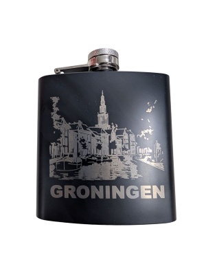 Heupfles zwart Groningen