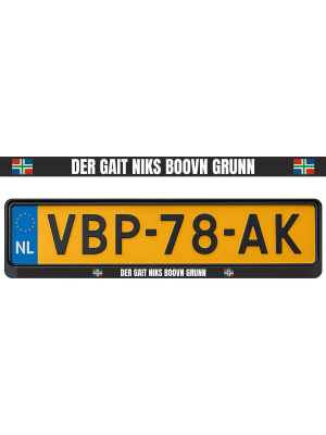 Kentekensticker DER GAIT NIKS BOOVN GRUNN
