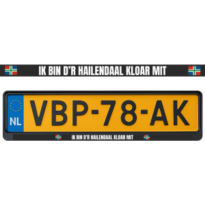 Kentekensticker IK BIN D'R HAILENDAAL KLOAR MIT