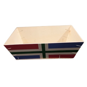 Houten bakje Groninger vlag
